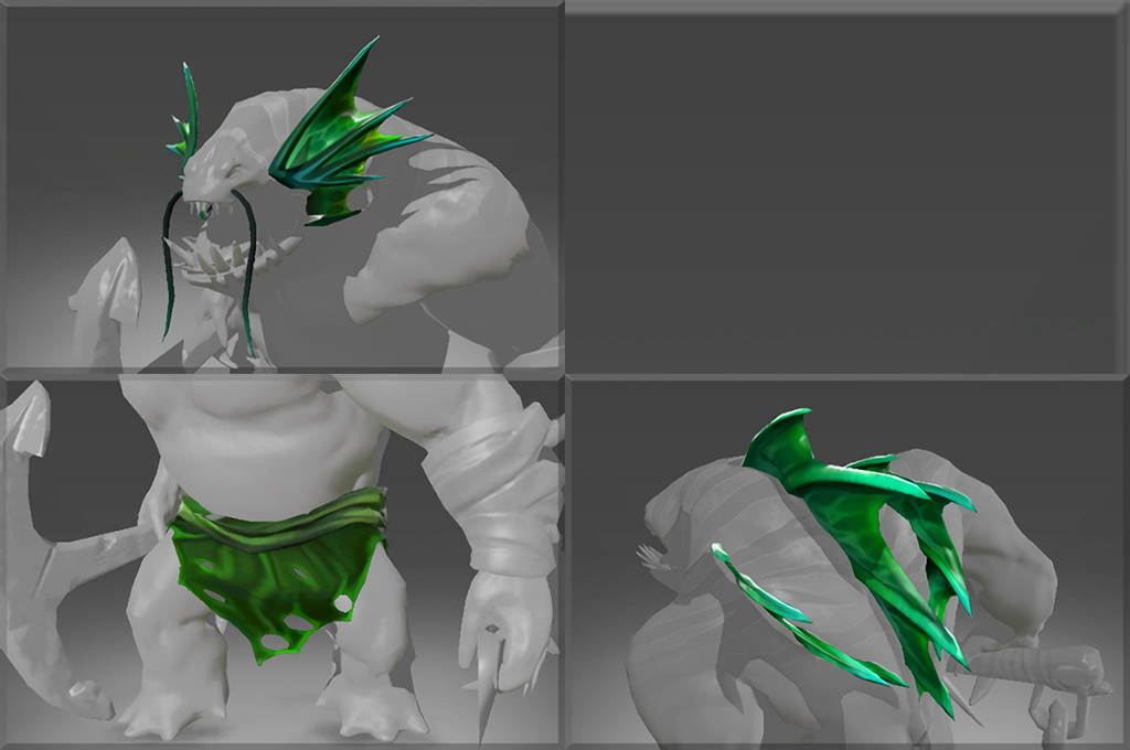 Tidehunter - Head - Back And Belt Fins Of The Deepweed Drowner